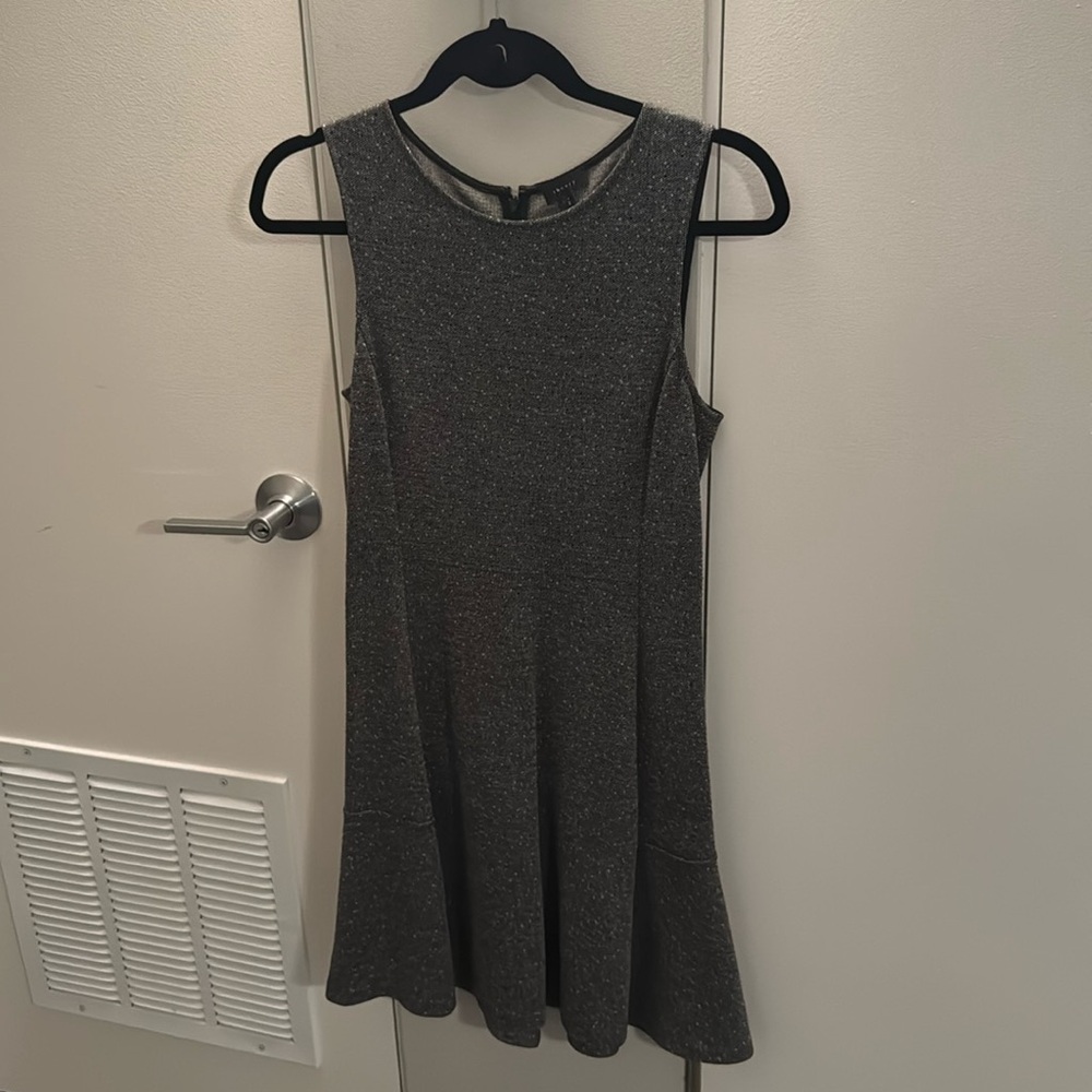 Tweed black and white and gray Theory dress!